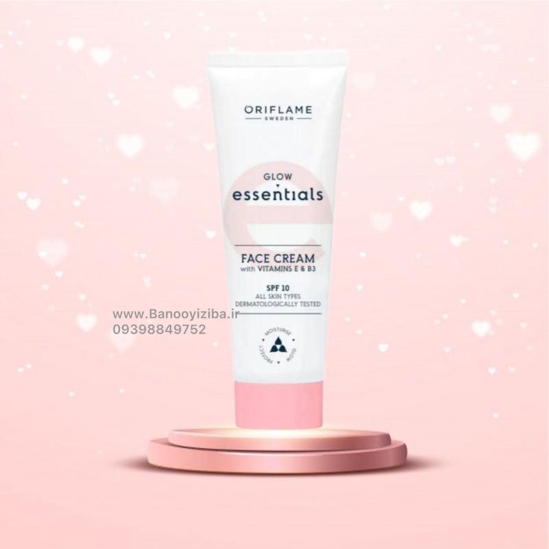 کرم آبرسان اسنشالز گلو با SPF 10 | ویتامینه، مرطوب‌کننده و درخشان‌کننده پوست