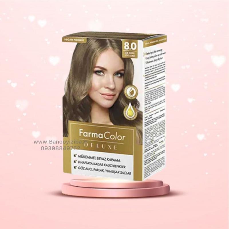 کیت رنگ مو فارما کالر فارماسی |  بدون آمونیاک، حاوی کراتین و روغن زیتون