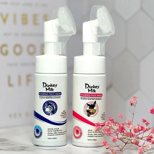 فوم شستشو صورت براش دار شیر الاغ 