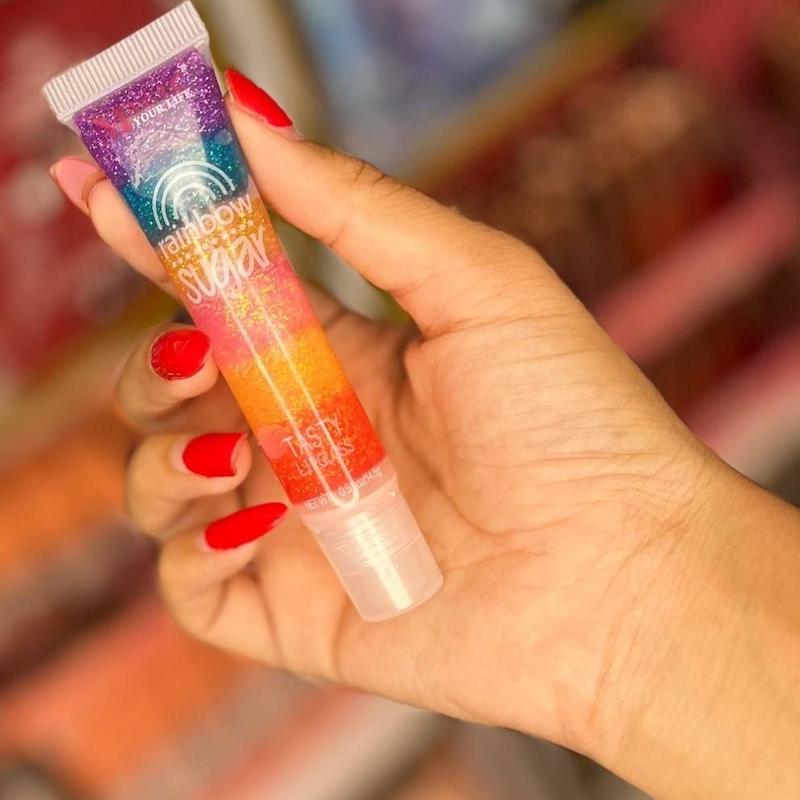 لیپ گلاس رنگین کمونی برند Magic