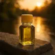 روغن زیتون در ظرف در غروب آفتاب