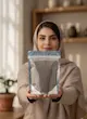 پودر فلفل در بسته در دست خانم ایرانی