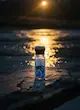 نمک آبی در رودخانه هوای غروب
