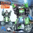 ربات کنترلی جنگی Battle Robot تیر ژله‌ای و دودزا | مدل اکشن چندکاره ۳۶۰ درجه