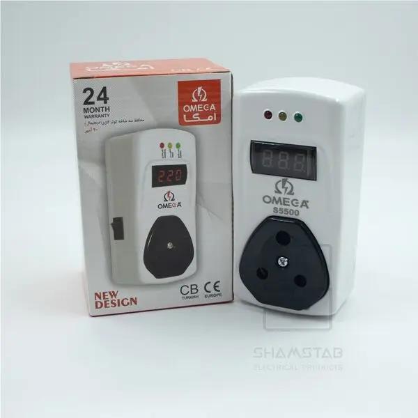 محافظ سه شاخه دیواری کولرگازی استاندارد دیجیتال امگا