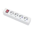 چندراهی ۴ خانه ارت‌دار پارت الکتریک مدل شهاب با کلید و کابل ۵ متر کد ۶۵۰