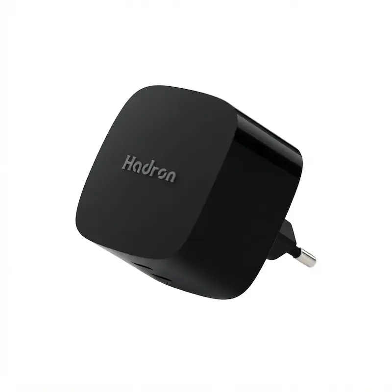 شارژر موبایل ۶۵ وات هادرون دو پورت Type-C مدل C1016 مشکی