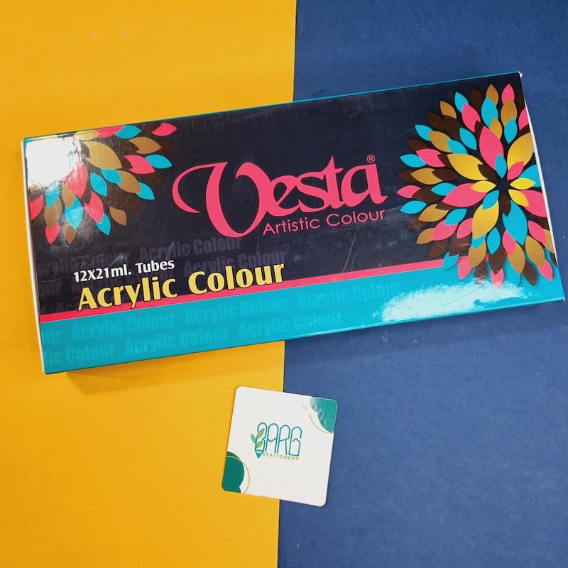 پک رنگ اکرلیک 12عددی وستا 21ml