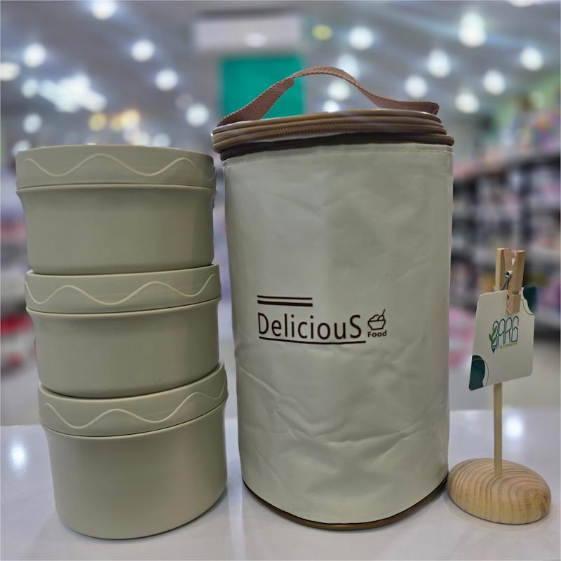 ظرف غذا 3 طبقه به همراه کیف