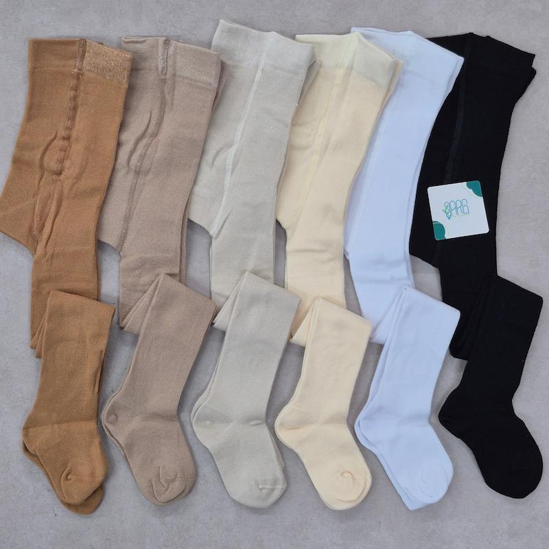 جوراب شلواری بچه گانه ساده پنبه