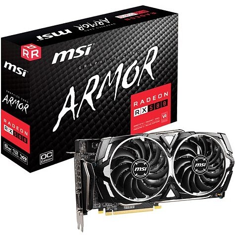 کارت گرافیک استوک ام اس ای مدل Rx 580 msi armor 8G