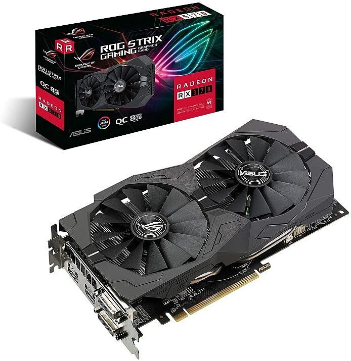 کارت گرافیک استوک ایسوس مدل Rx 570 RogStrix 8G