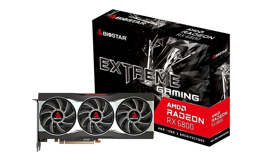 کارت گرافیک گیمینگ آکبند بایواستار BIOSTAR RX 6800 Extreme ظرفیت 16 گیگابایت