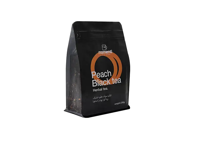  چای سیاه هلو مومنتی 250گرمی/peach black tea عکس اصلی سایت