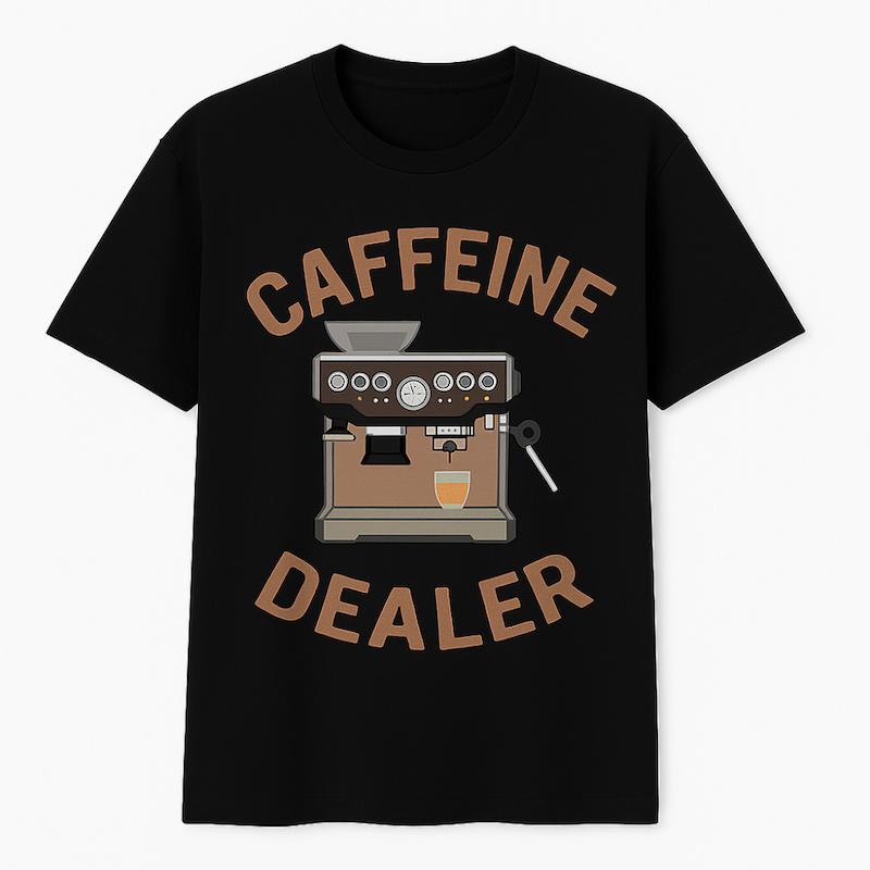 تیشرت باریستایار مدل Caffeine Dealer موجود در سایت باریستایار
