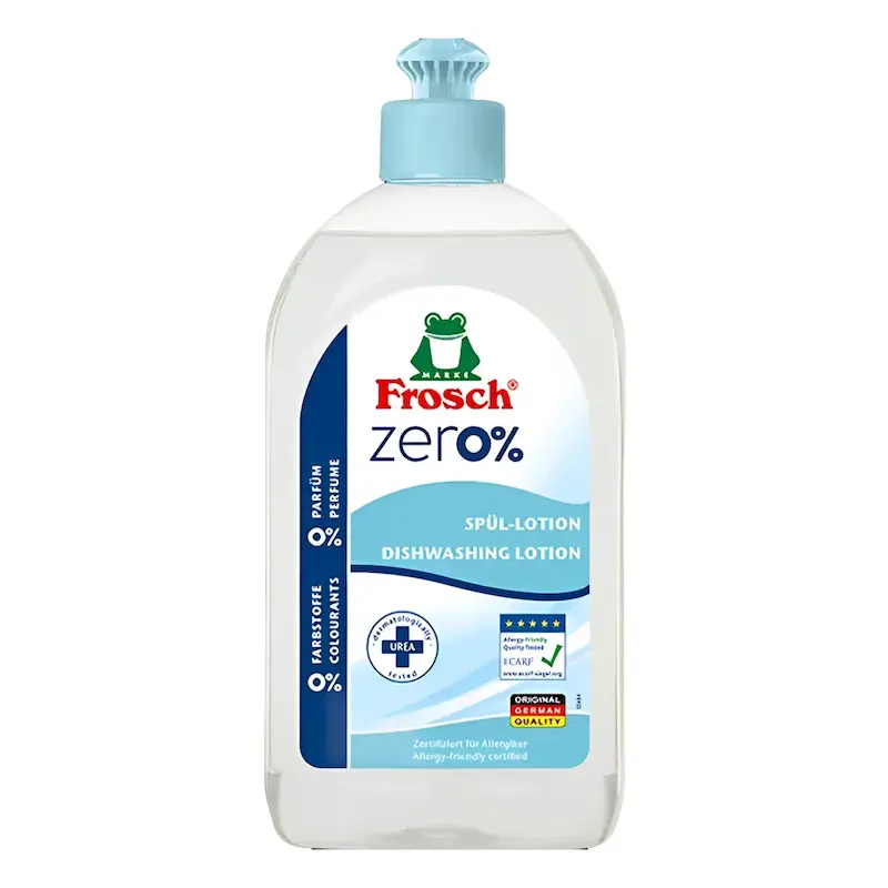 مایع ظرفشویی ضد حساسیت مدل Zero حجم 500 میل فروش frosch 