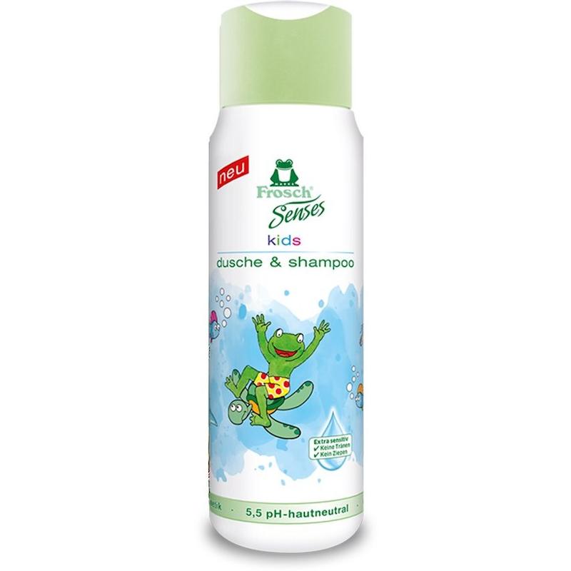 شامپو سر و بدن گیاهی کودک  مدل Sensitive برای پوست حساس حجم 300 میل فرش frosch