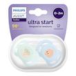 پستانک پسرانه مدل scf۰۷۵_۰۶ ارتودنسی ۰-۲ ماه ultrastart اونت avent