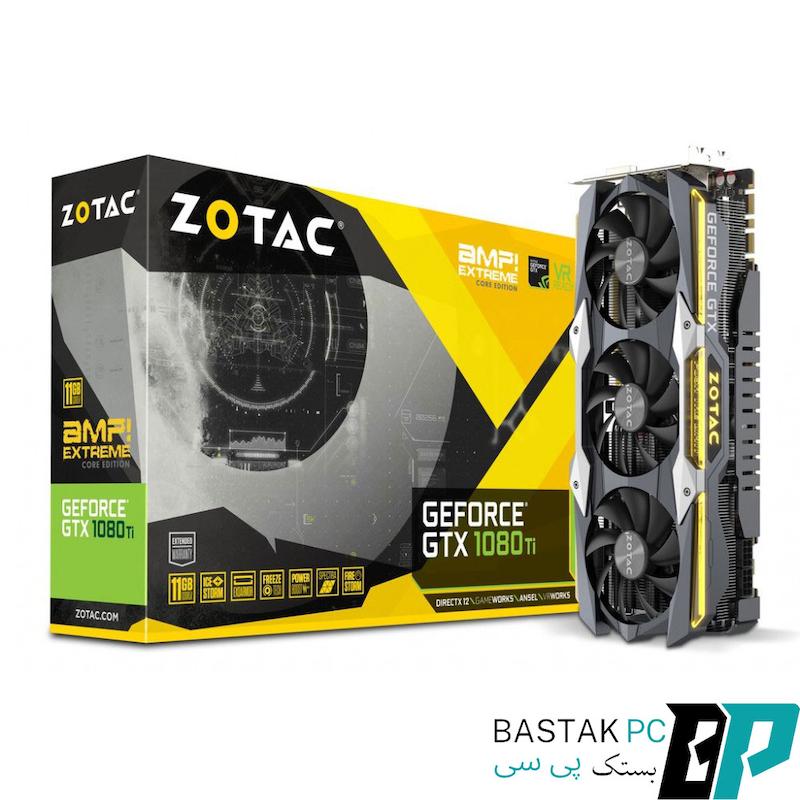 کارت گرافیک زوتک مدل GeForce GTX 1080 Ti AMP Extreme Core Edition 11GB استوک
