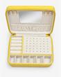 جعبه جواهرات زیپ‌دار آینه‌دار با محفظه نگهداری انگشتر و گوشواره گالری طلا بَست