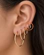 گوشواره حلقه‌ای طلا کوچک قطر ۱ سانتی‌متر گالری طلا بَست