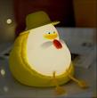 چراغ خواب سیلیکونی هفت رنگ مدل اردک نشسته