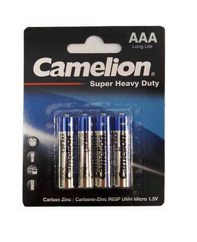  باتری نیم قلمی Super Heavy Duty کملیون R03P-BP4B