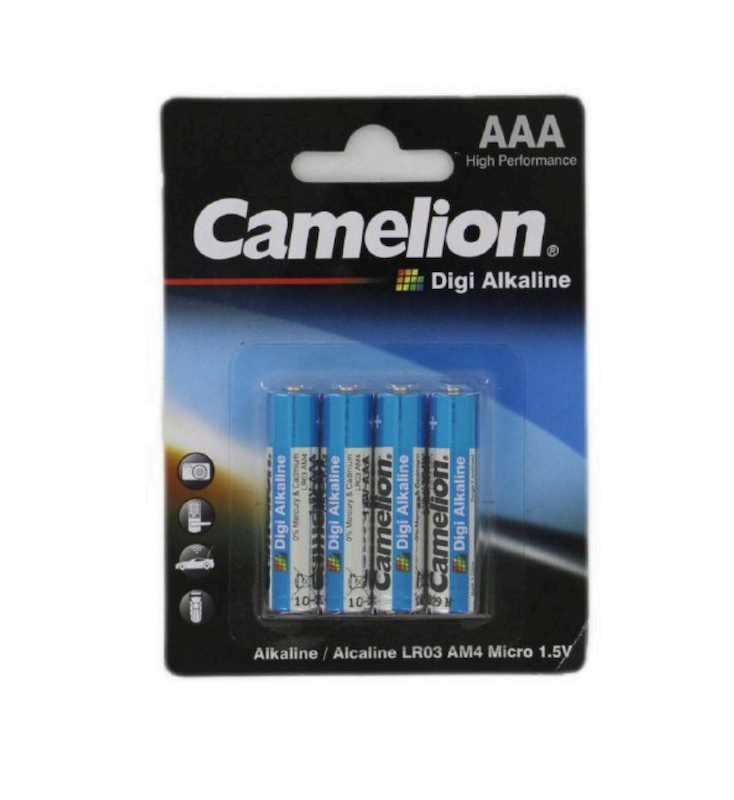  باتری نیم قلمی 4 عددی دی جی آلکالاین کملیون LR03-BP4DG