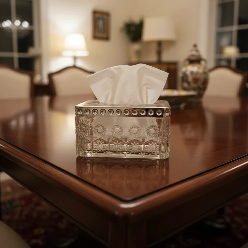 جعبه دستمال کاغذی Pressed Glass