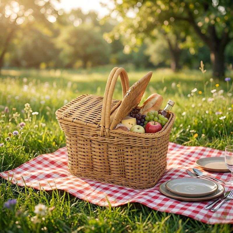 سبد پیک نیک طرح وینتیج