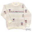 پلیور سفید مردانه دیزاین‌دار طرح Balenciaga – استایل خیابانی خاص | BAZARÈLL Men’s White Distressed Balenciaga Sweater – Unique Streetwear Style