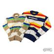 پلیور مردانه راه‌راه رنگی طرح Balenciaga کد ۸۷۵ – انرژی و استایل مدرن | BAZARÈLL Multicolor Striped Balenciaga Men’s Sweater 875 – Vibrant Urban Energy