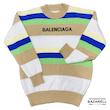 پلیور مردانه راه‌راه رنگی طرح Balenciaga کد ۸۷۸ – انرژی و استایل مدرن | BAZARÈLL Multicolor Striped Balenciaga Men’s Sweater 878 – Vibrant Urban Energy