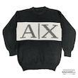 پلیور مردانه مشکی سفید طرح A|X Edition | BAZARÈLL Men’s black & White Knit Sweater | BAZARÈLL A|X Edition