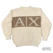 پلیور سفید کرم طرح A|X Edition | BAZARÈLL Men’s Cream & White Knit Sweater | BAZARÈLL  A|X Edition