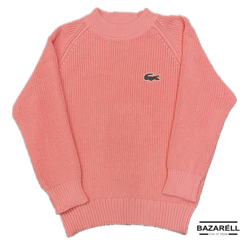 پلیور مردانه صورتی برند LACOSTE Edition | BAZARÈLL Men’s pink Knit Sweater | BAZARÈLL Lacoste Edition