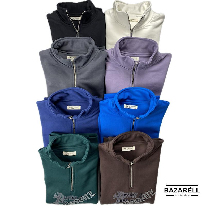 هودی نیم زیپ طرح Chrome Style با چاپ خاص و پارچه سه‌نخ پشت کرک – BAZARÈLL Men’s Black Chrome Style Hoodie – Premium Three-Thread Fleece by BAZARÈLL