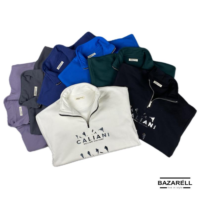 هودی رنگی نیم زیپ طرح Galliani Collection با دوخت و چاپ خاص – BAZARÈLL ‏colorful “Galliani Collection” Hoodie – Premium Fleece by BAZARÈLL