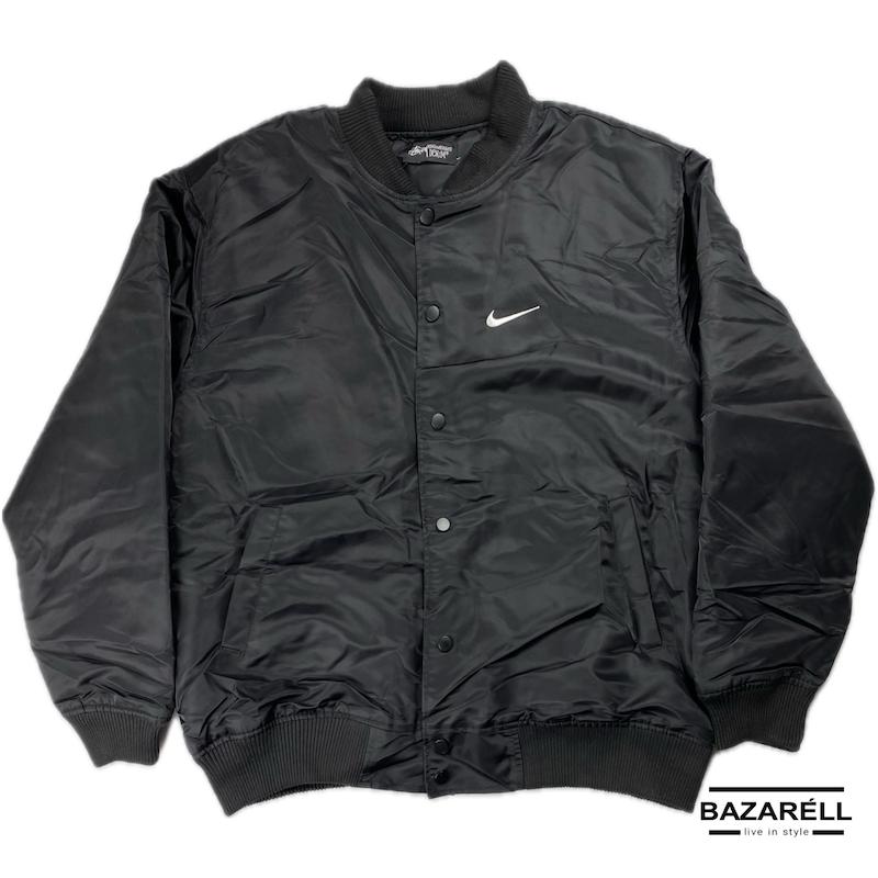 کاپشن بامبر مشکی طرح نایک STÜSSY مدل Street Edition STÜSSY Nike Black Bomber Jacket Street Edition – Unisex Urban Style