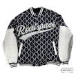 کاپشن بامبر مشکی Realspace با آستین سفید و طرح خاص ورزشی Realspace Black & White Varsity Bomber Jacket – Unisex Streetwear