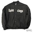 کاپشن بامبر مشکی طرح Balenciaga پشت‌نویس‌دار Balenciaga black Bomber Jacket with Back Print Design