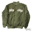 کاپشن بامبر سبز ارتشی طرح Balenciaga پشت‌نویس‌دار Balenciaga Army green Bomber Jacket with Back Print Design