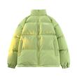 کاپشن پفی سبز پاستیلی و شیری Seamix مدل سبک زمستانی زنانه و مردانه BAZARELL Seamix Pastel Green & milky Puffer Jacket Unisex Lightweight Winter Style – BAZARELL
