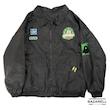 کاپشن بامبر مشکی Patch Series با جزئیات سبز خاص Black Bomber Jacket Patch Series with Green Details