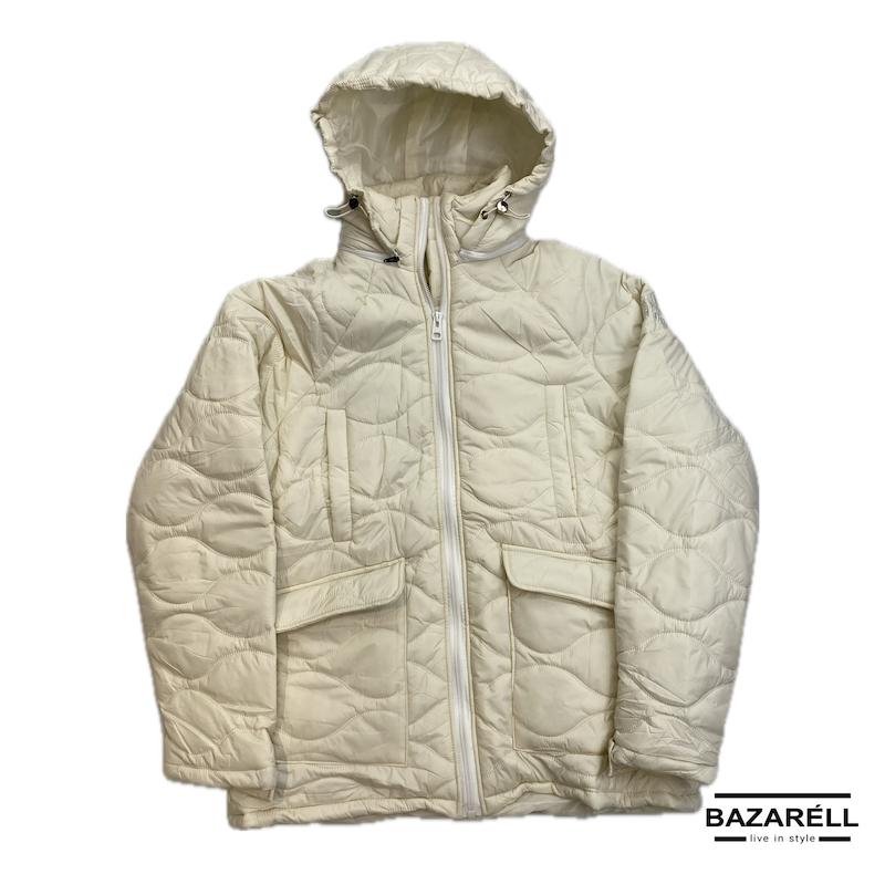 کاپشن شیری مدل Arctic Wave | کاپشن اسپرت چهار‌جیب مردانه و زنانه Arctic Wave Cream Hooded Jacket | Unisex Sport Winter Coat