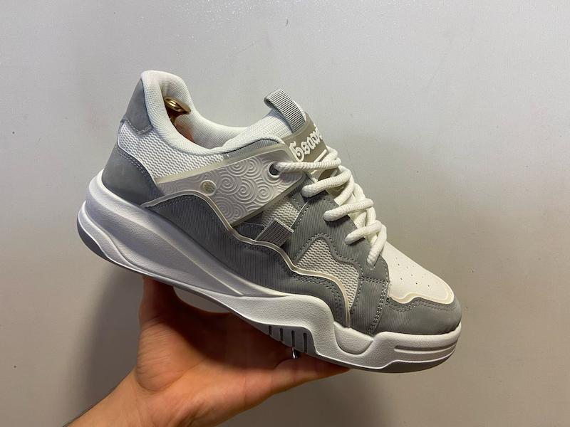 کتونی استریت‌استایل سفید طوسی مدل GROOVY |  لایف‌استایلی روزمره مردانه و زنانه  GROOVY White/Grey Lifestyle Sneakers | Unisex Daily Streetwear Shoes