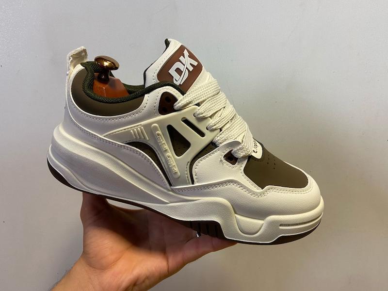 کتونی استریت چانکی دی‌کی مدل شیری–شکلاتی | DK Cream–Chocolate Premium Chunky Sneakers DK Cream–Chocolate Chunky Sneakers | Retro Runner Premium Edition