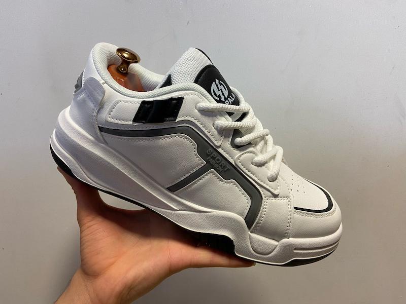 کتونی چانکی مردانه‌زنانه بازارل مدل ShadowLine-451 رنگ سفید–طوسی | Bazarell ShadowLine-451 White–Gray chunky Sneakers