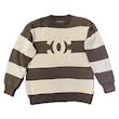 پلیور راه‌راه طرح شنل در سه رنگ مدل لوکس پاییزی | CHANEL Striped Knit Sweater – milky & black 