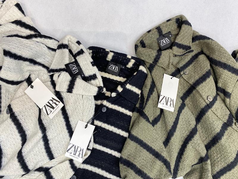 پیراهن بافت راه‌راه مردانه‌زنانه زارا – Zara Striped Textured Knit Shirt Unisex